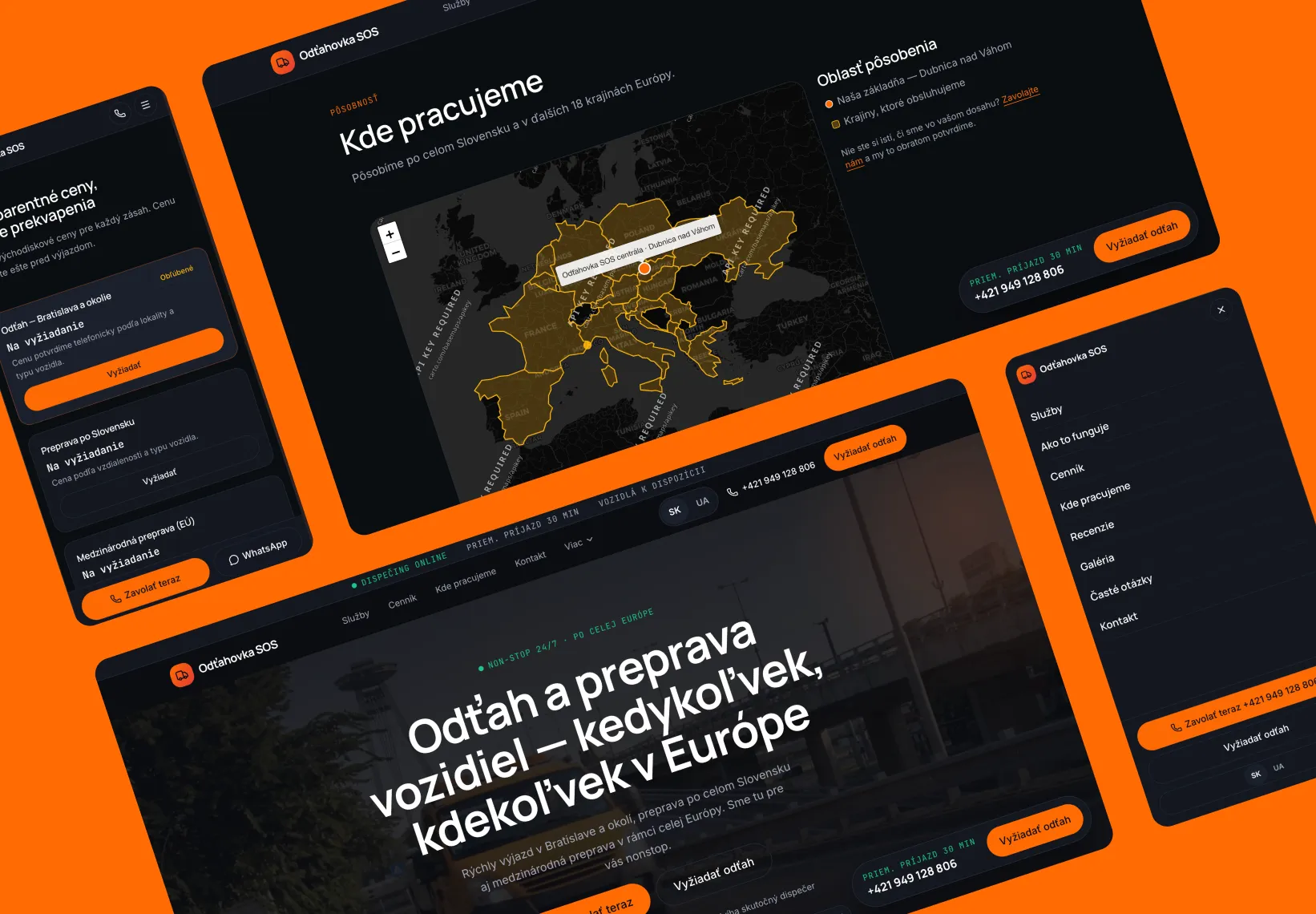Odťahovka SOS — dvojjazyčný web