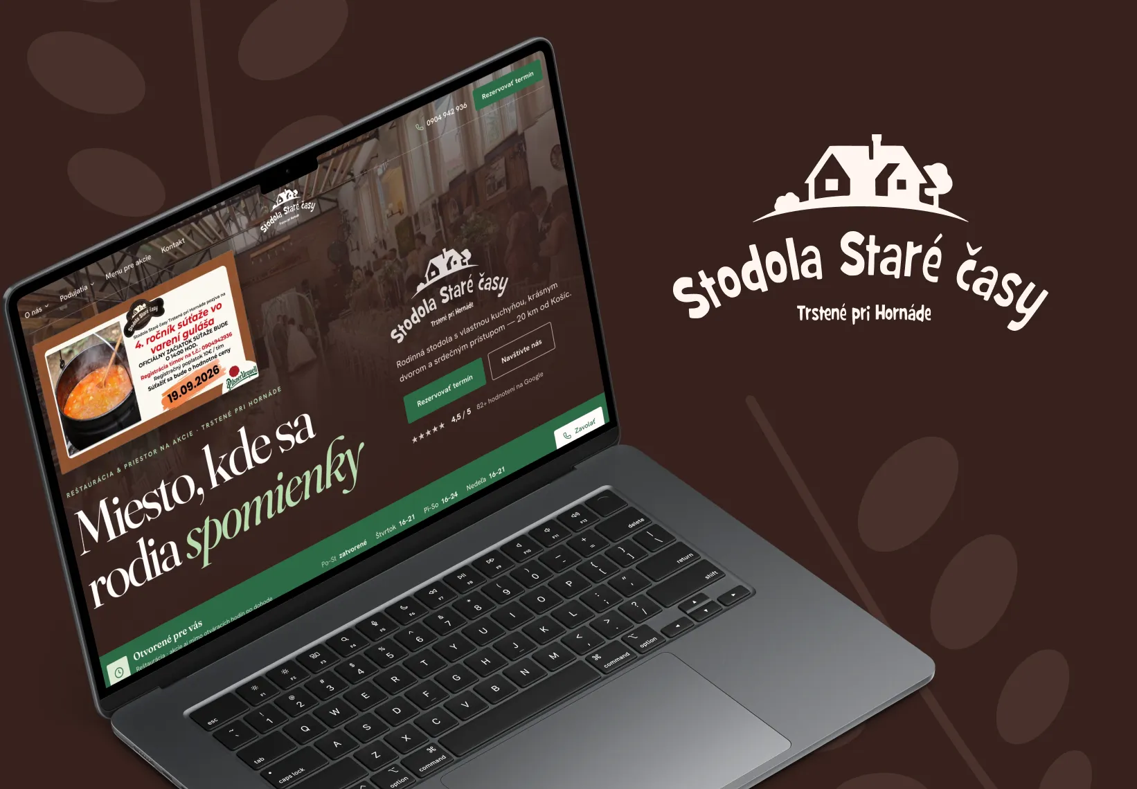 Stodola Staré časy — web reštaurácie a eventov